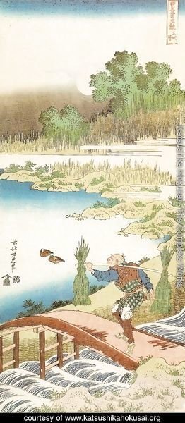 Katsushika Hokusai - Gathering Rushes (Tokusa kari)