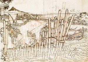 Katsushika Hokusai - Fishing at Shimadagahana