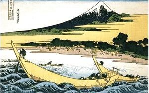 Katsushika Hokusai - A Fishing Boat with Mt Fuji