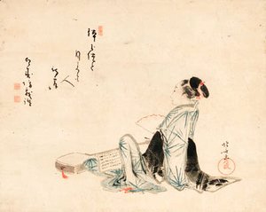 Katsushika Hokusai - Beauty awaiting a lover