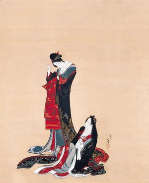Katsushika Hokusai - Two courtesans