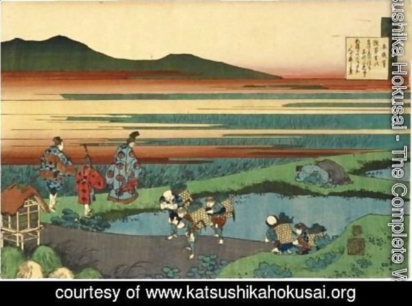 Katsushika Hokusai - Minamoto No Hitoshi From The Series 'Hyakunin Isshu Ubaga Etoki' (One Hundred Poems As Explained By The Nurse)