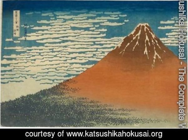 Katsushika Hokusai - 'Gaifu Kaisei' (Fine Wind, Clear Weather), Also Known As 'Aka Fuji' (Red Fuji)