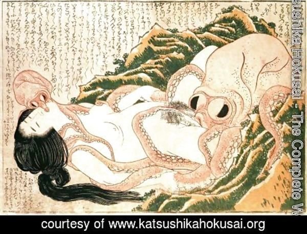 Katsushika Hokusai - Dream of the Fisherman's Wife