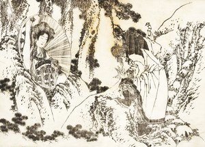 Katsushika Hokusai - Oiran, a special beautiful courtesan