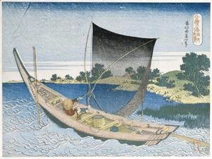 Katsushika Hokusai - The river Tone in the Province of Kazusa