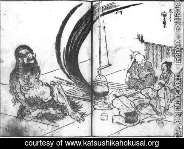 Katsushika Hokusai - The giant mountain man