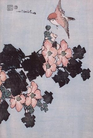 Katsushika Hokusai - Hibiscus and Sparrow 2