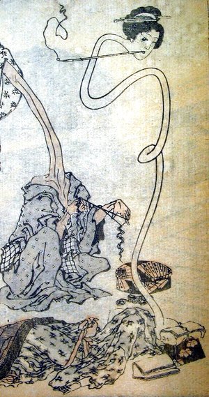 Katsushika Hokusai - Rokurokubi