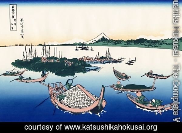 Katsushika Hokusai - Tsukada Island in the Musashi province