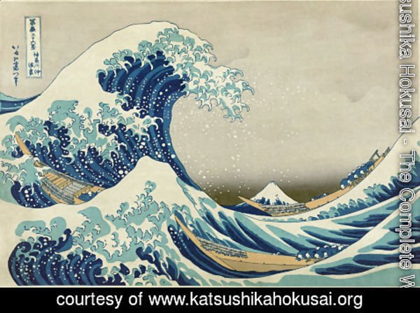 Katsushika Hokusai - Mount Fuji Seen Below a Wave at Kanagawa