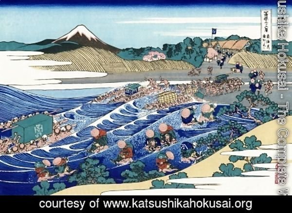 Katsushika Hokusai - Mount Fuji from Kanaya on the Tokaido Road (Tokaido Kanaya no Fuji)