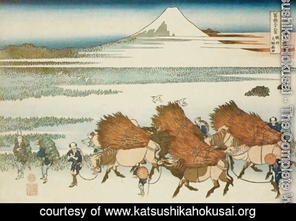 Katsushika Hokusai - New Fields at Ono in Suruga Province (Sunshu Ono shinden)