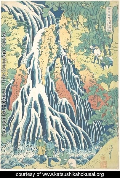 Katsushika Hokusai - Kirifuri Waterfall at Mount Kurokami in Shimotsuke Province (Shimotsuke Kurokamiyama Kirifuri no taki)