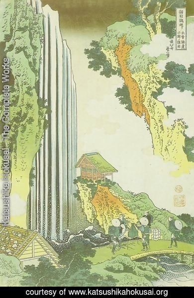 Katsushika Hokusai - Ono Waterfall on the Kisokaido Road (Kisokaido Ono no bakufu)