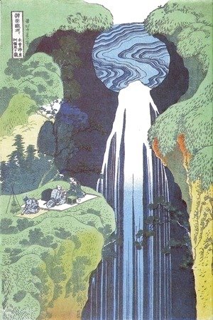 Katsushika Hokusai - Amida Waterfall on the Kisokaido Road (Kisoji no oku Amidagataki)